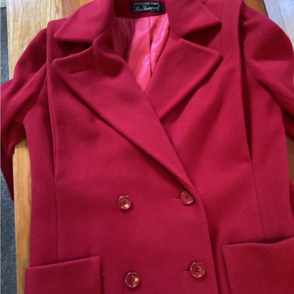 Vintage calf length wool coat